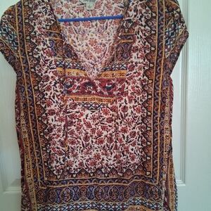 Lucky Brand Multicolor Floral Blouse